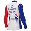 Wielershirt 2022 Groupama-FDJ Lange Mouw - Wit Blauw